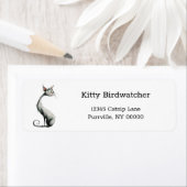 Weiße Lange Nackenkatze Rücksendeadresse (Insitu)