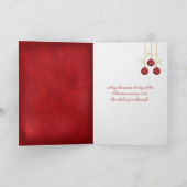 Weiße Laternenkrone mit Ornament Karte (Innenseite)