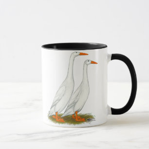 Weiße Läufer-Enten Tasse