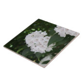 Weiße Laurel-Blume Fliese (Seite)