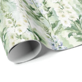 Weiße Lavendel-Rittersporn-Blumen Brausebad der Br Geschenkpapier (Rolleneckpunkt)