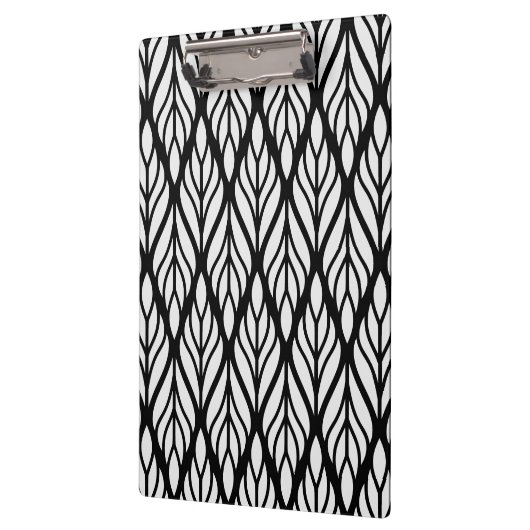 Weiße Leaf-Muster anpassen Klemmbrett (Links)