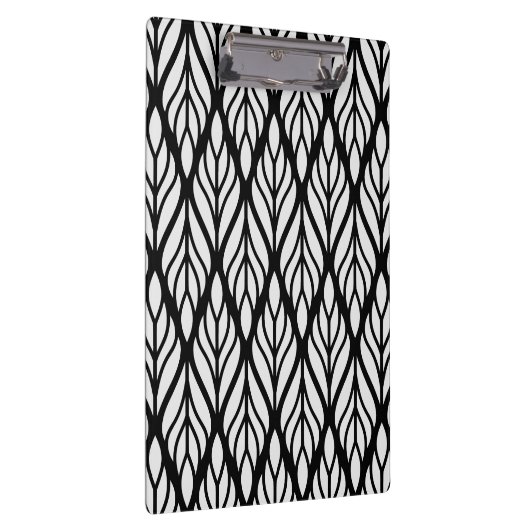 Weiße Leaf-Muster anpassen Klemmbrett (Rechts)