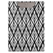 Weiße Leaf-Muster anpassen Klemmbrett (Vorderseite)