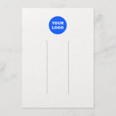 Weiße Lederklammer für große Logokombinationen Begleitkarte (Vorderseite)