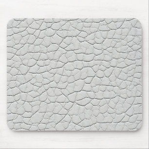 Weiße Lederoptik-Muster Mousepad