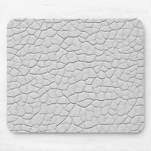 Weiße Lederoptik-Muster Mousepad (Vorne)