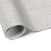 Weiße Ledertxtur Geschenkpapier (Rolleneckpunkt)