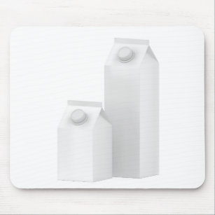 Weiße leere Behälter für Milch Mousepad