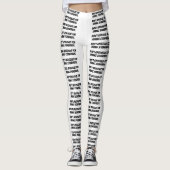 weiße Leggings "Entschuldigen Sie sich nicht für I (Vorderseite)