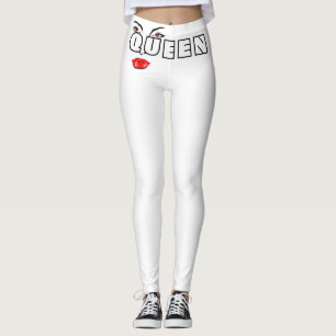 Weiße Leggings, Frauen sind Königinnen, Die Königi Leggings