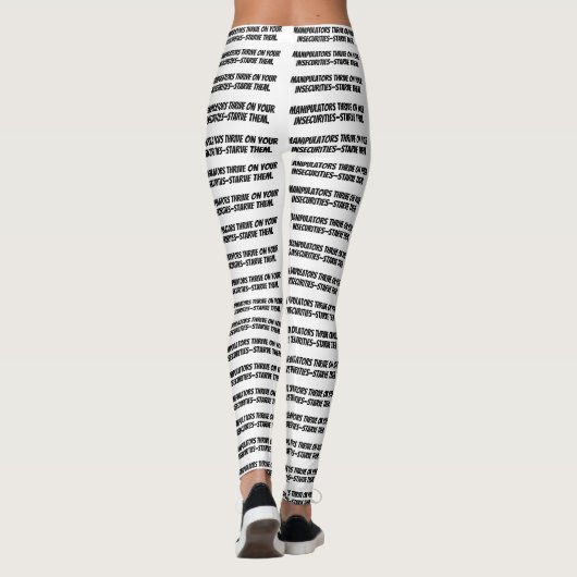 weiße Leggings: "Manipulatoren gedeihen auf.." Leggings (Rückseite)