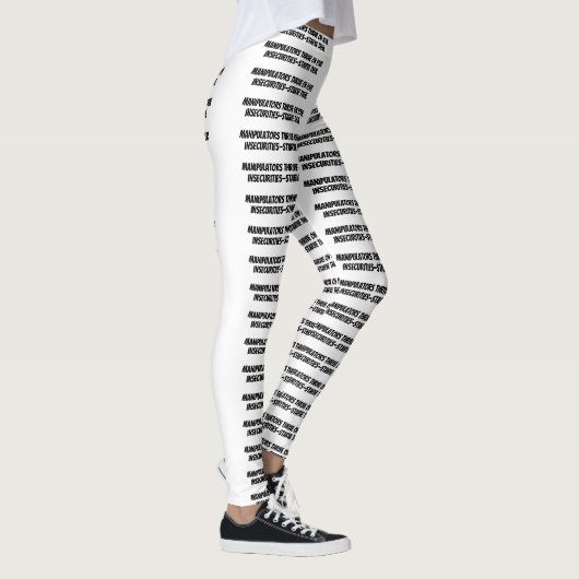 weiße Leggings: "Manipulatoren gedeihen auf.." Leggings (Rechts)