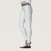 Weiße Leggings mit Blumenmuster (Links)