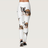 Weiße Leggings mit Chihuahua-Foto (Rückseite)
