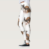 Weiße Leggings mit Chihuahua-Foto (Links)