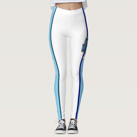 Weiße Leggings mit "NH Riptide" (Vorderseite)