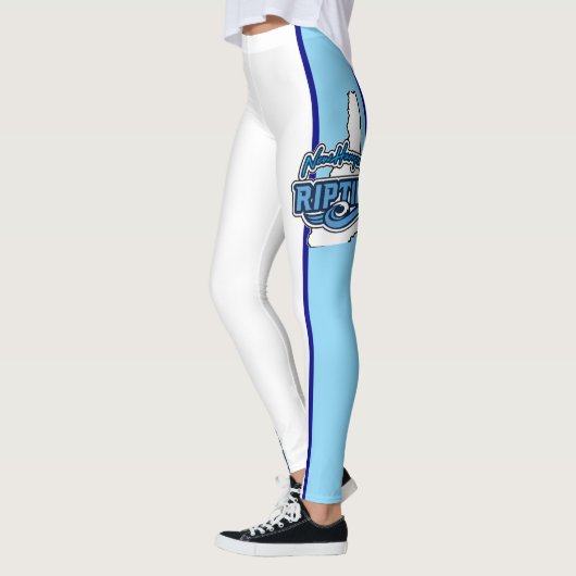 Weiße Leggings mit "NH Riptide" (Links)