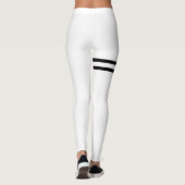 Weiße Leggings mit schwarzen Linien (Rückseite)