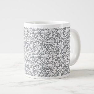 Weiße Leine 1 Jumbo-Tasse