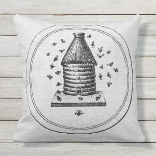 Weiße Leinwand-Kissen im Freien Kissen Für Draußen