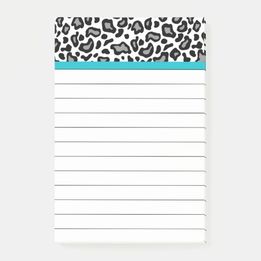 Weiße Leopard-Büro-Lehrer-Post-it-Notes-Geschenk Post-it Klebezettel (Vorderseite)