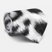 Weiße Leopard Druck-Krawatte Krawatte (Gerollt)