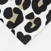 Weiße Leopardenhaut, Wilde Katze Fleecedecke (Ecke)