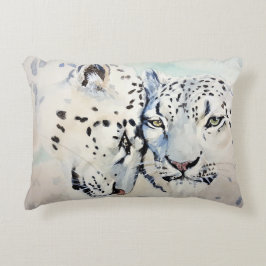 WEISSE LEOPAREN DURCH PILLOW DEKOKISSEN