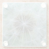 Weiße Leuchte Glasuntersetzer (Rückseite)