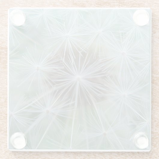 Weiße Leuchte Glasuntersetzer (Rückseite)