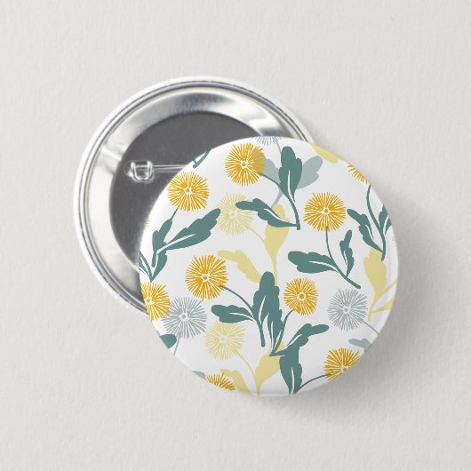 Weiße Leuchte mit Blumenmuster Button (Vorne & Hinten)