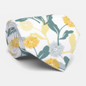 Weiße Leuchte mit Blumenmuster Krawatte (Gerollt)