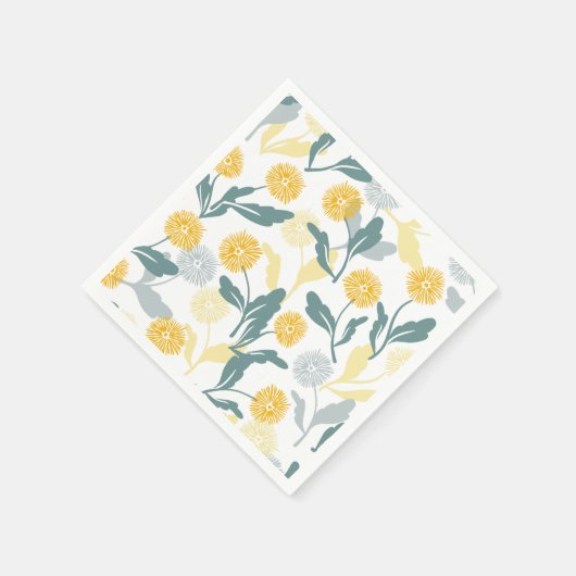 Weiße Leuchte mit Blumenmuster Serviette (Ecke)