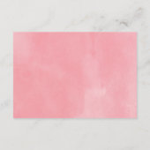 Weiße Leuchten Rustikale rosa Empfang-Karte Begleitkarte (Rückseite)