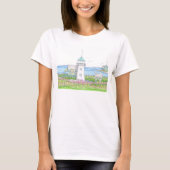 Weiße Leuchtturm Damen Tshirt (Vorderseite)