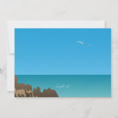 Weiße Leuchtturm-Einladung Einladung (Rückseite)