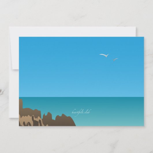 Weiße Leuchtturm-Einladung Einladung (Rückseite)