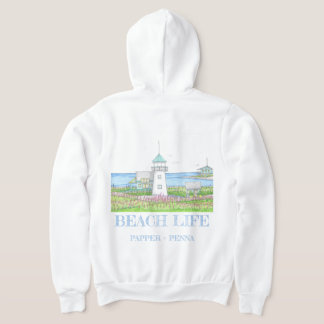 Weiße Leuchtturm-Frauenhoodie-Sweatshirt Hoodie