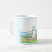Weiße Leuchtturm-Tasse Kaffeetasse (Vorderseite Links)