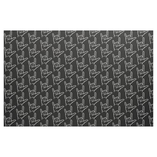 Weiße Liebe ASL I Sie gemustertes Gewebe Stoff (Yard (91,4 cm))