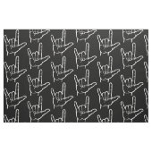 Weiße Liebe ASL I Sie gemustertes Gewebe Stoff (Fat Quarter (45,7 x 55,9 cm))