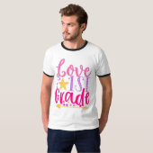 Weiße Liebe der 1. Klasse Männerringreiter T-Shirt (Vorne ganz)