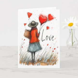 Weiße Liebe Karte