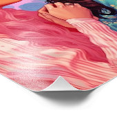 Weiße Liebe Lesbischer Stolz Fotodruck (Ecke)