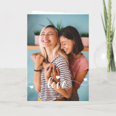 Weiße Liebe mit Herzvalentine Karte (Rückseite)