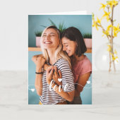 Weiße Liebe mit Herzvalentine Karte (Gelbe Blume)