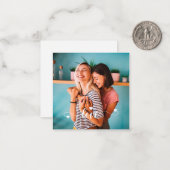 Weiße Liebe mit Herzvalentine Mitteilungskarte (Vorderseite/Rückseite Beispiel)