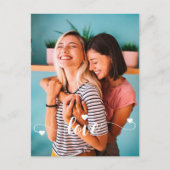 Weiße Liebe mit Herzvalentine Postkarte (Vorderseite)