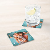 Weiße Liebe mit Herzvalentine Rechteckiger Pappuntersetzer (Vor Ort)